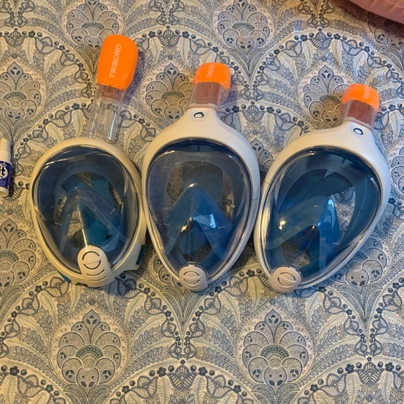 Set of 3 TRIBORD snorkel masks - Picture 1 of 5